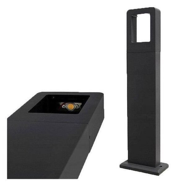 Lampa LED de gradina, putere 6W, aluminiu si sticla securizata, 50 cm