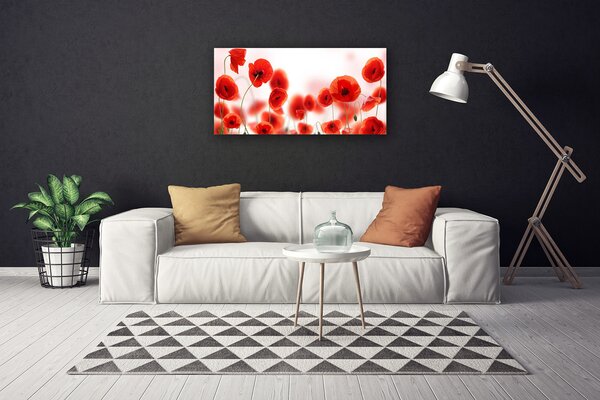 Tablou pe panza canvas Maci Floral Roșu Verde