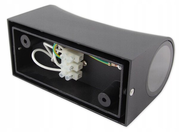 Aplica LED de exterior DORA DUO, montare perete, 35W, IP44, aluminiu si sticla