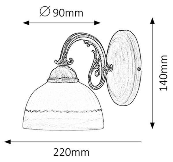 Rabalux Flossi lampă de perete 1x40 W auriu 8811