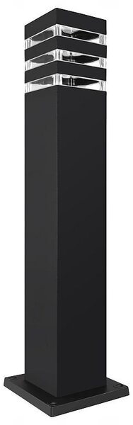 Lampa gradina, LED E27, 60W, sticla securizata, montare pe sol, negru