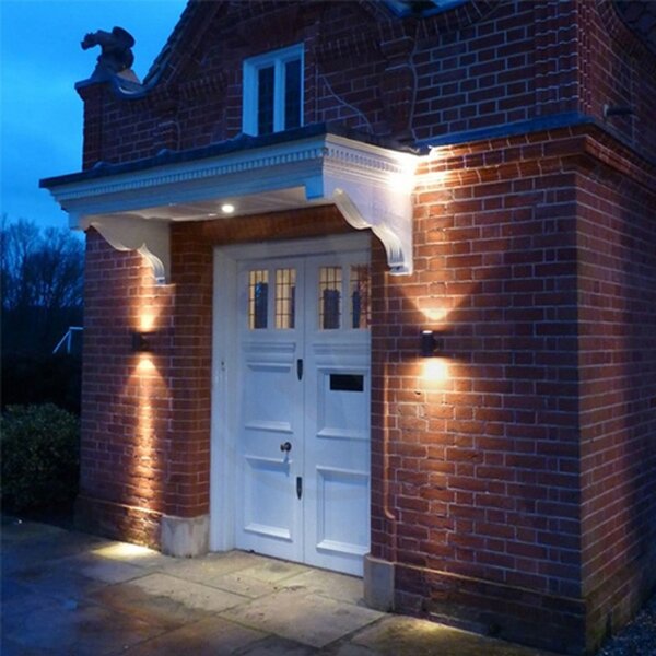 Aplica LED de exterior DORA DUO, montare perete, 35W, IP44, aluminiu si sticla