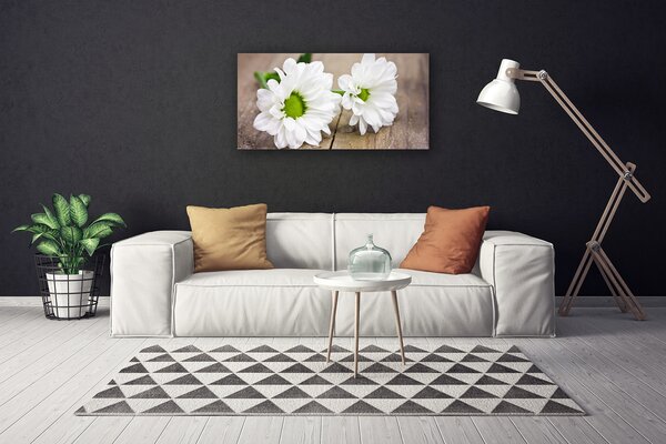 Tablou pe panza canvas Flori Floral Alb Verde