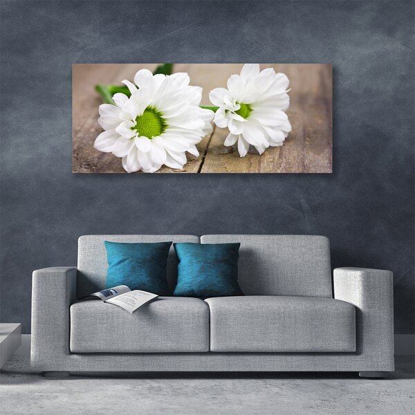 Tablou pe panza canvas Flori Floral Alb Verde