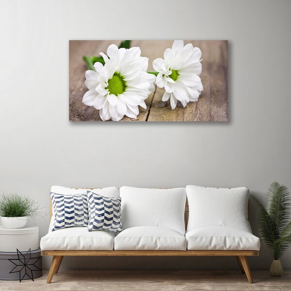 Tablou pe panza canvas Flori Floral Alb Verde