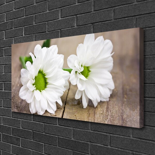 Tablou pe panza canvas Flori Floral Alb Verde