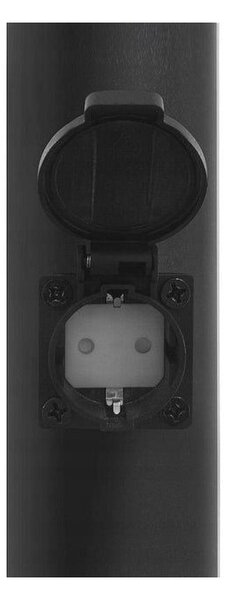 Lampa de exterior cu priza incorporata, LED E27, putere 40W, 65 cm, otel si PC