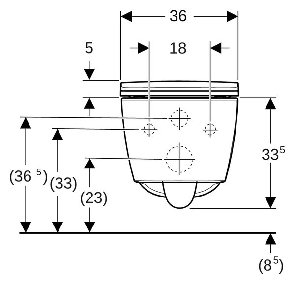 Geberit Smyle Square vas wc cu capac soft-close agăţat fără margine cu spălare turbionară alb lucios 503.171.00.1