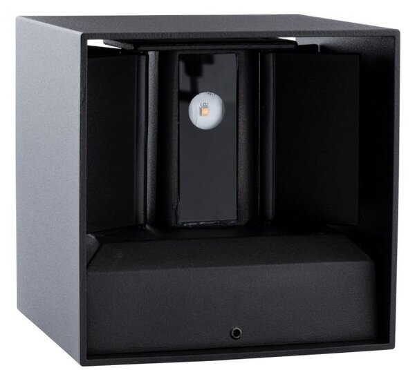 Aplica LED XBD CREE 6W, forma cubica, lumina neutra, 180lm, IP54, negru