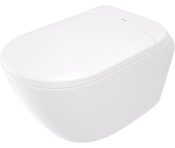 Deante Silia wc cu buton de control agăţat fără margine alb CSSD6ZPW
