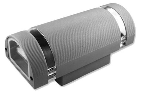 Aplica LED de exterior, luminare sus jos, IP54, 220-240V, aluminiu si sticla securizata