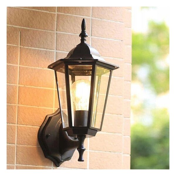 Aplica LED de exterior, 1xLED E27, 60W, aluminiu si sticla