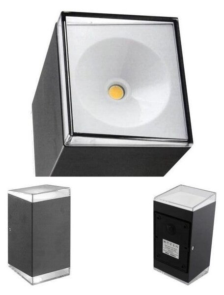 Aplica LED pentru fatada, 2xLED COB, lumina bidirectionala 4500K, 980lm