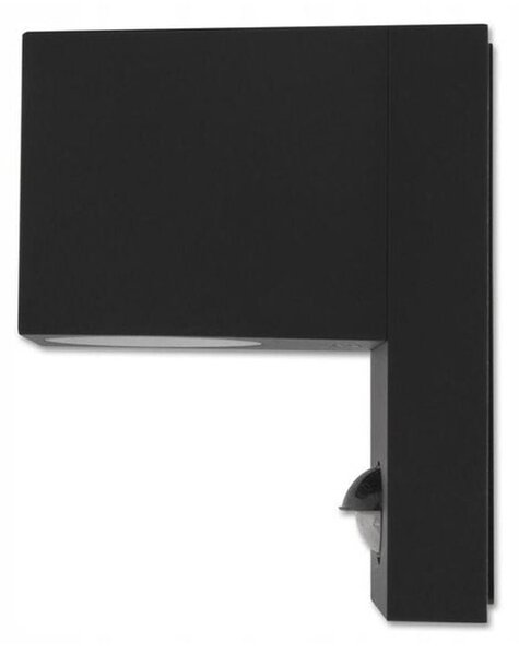 Aplica LED Lida, 35W, senzor de miscare incorporat, unghi reglabil, IP44, negru