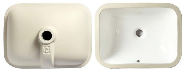 Rea Anabel lavoar 40x30 cm dreptunghiular sub blat alb luciu REA-U0621
