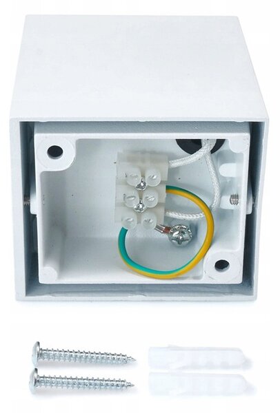 Aplica pentru gradina, LED Gu10, IP44, aluminiu, 8.1 x 9.2 x 6.8 cm, alb