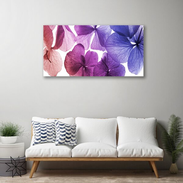 Tablou pe panza canvas Flori Floral Roz Violet