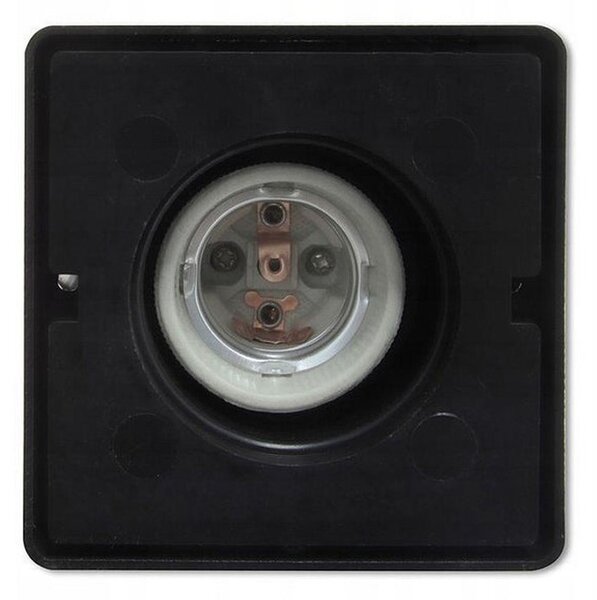 Lampa de exterior tip stalp, LED E27, IP44, inaltime 32 cm, baza 8 cm, negru