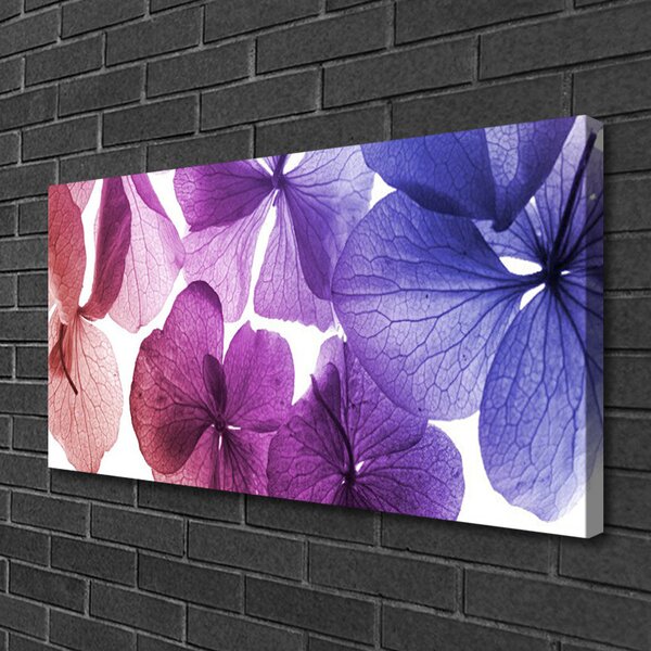 Tablou pe panza canvas Flori Floral Roz Violet