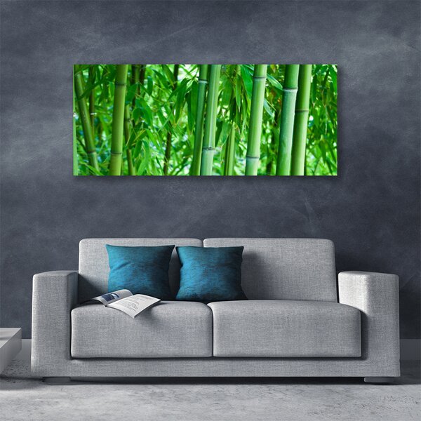 Tablou pe panza canvas Bamboo Peduncul Floral Verde