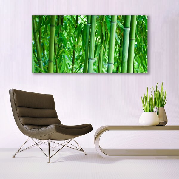 Tablou pe panza canvas Bamboo Peduncul Floral Verde