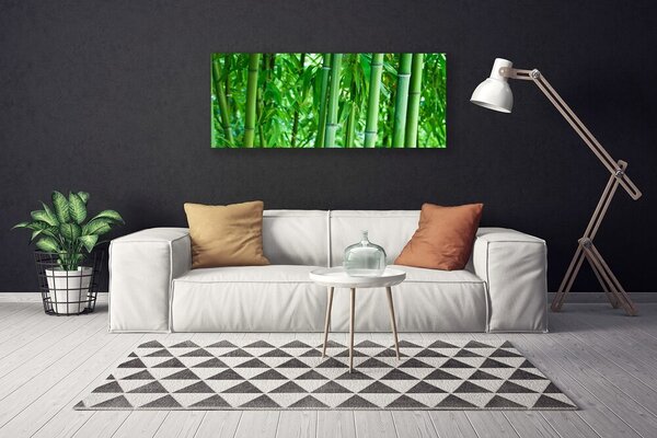 Tablou pe panza canvas Bamboo Peduncul Floral Verde