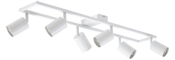 Plafoniere Lindby, Bravius, reglabil, Alb, Camera de zi, Metal