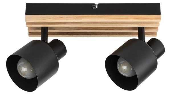 Rabalux Noxelle lampă de tavan 2x10 W negru-lemn 73421
