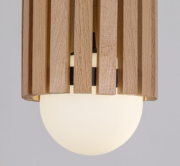 Rabalux Noxelle lampă suspendată 1x5 W negru-lemn 72420