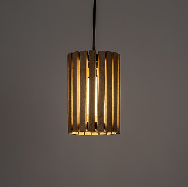 Rabalux Noxelle lampă suspendată 1x5 W negru-lemn 72420