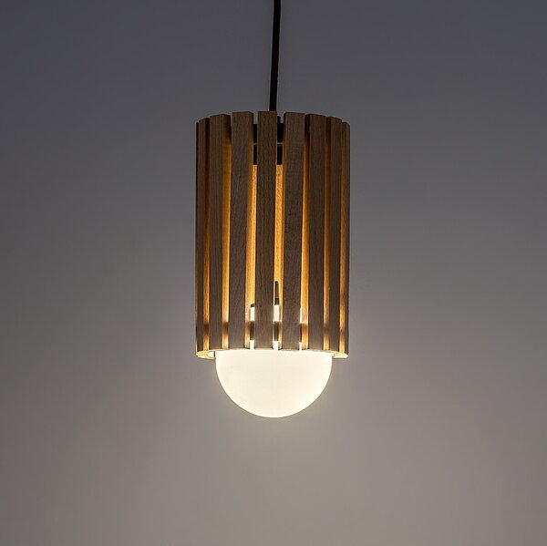 Rabalux Noxelle lampă suspendată 1x5 W negru-lemn 72420