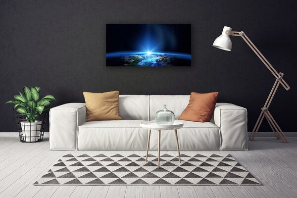 Tablou pe panza canvas Rezumat Universul Albastru Negru