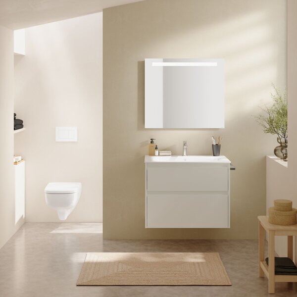 Geberit Selnova Square lavoar cu dulap 55 cm alb 504.137.00.1