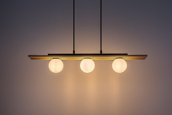 Rabalux Noxelle lampă suspendată 3x5 W negru-lemn 72421