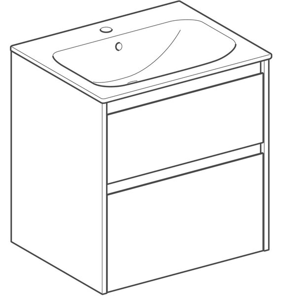 Geberit Selnova Square lavoar cu dulap 60 cm 504.138.DB.1