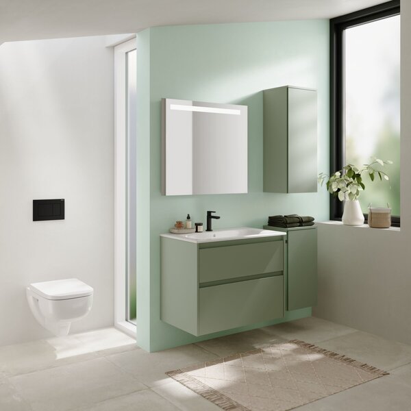 Geberit Selnova Square lavoar cu dulap 80 cm alb 504.139.00.1
