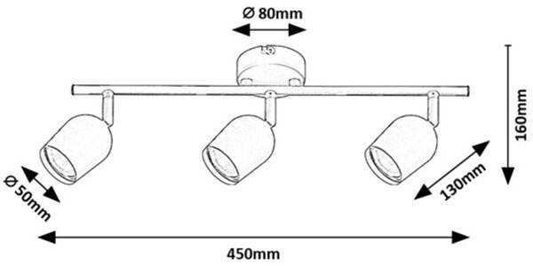 Rabalux Lianet lampă de tavan 3x15 W bej 73100