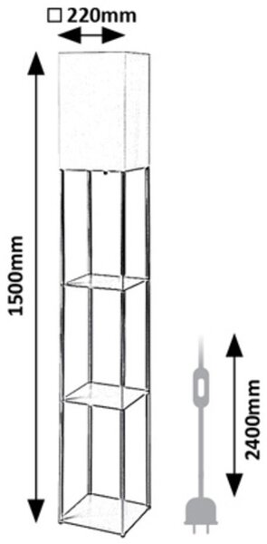 Rabalux Bronn lampă de podea 1x40 W bej 74192