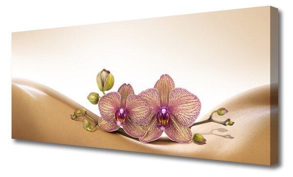 Tablou pe panza canvas Copaci Floral Brown roz