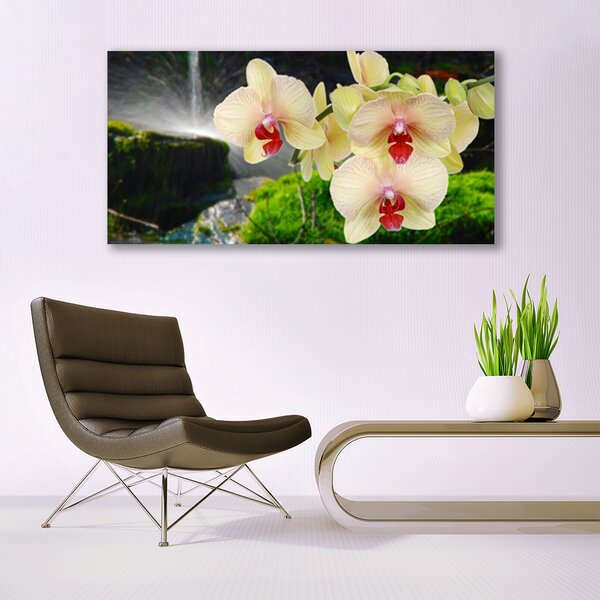 Tablou pe panza canvas Copaci Floral Alb Roșu