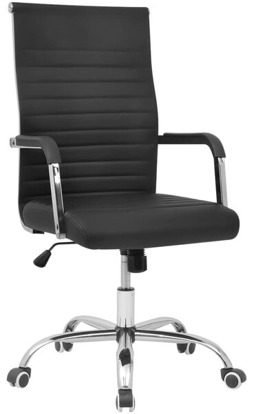 Scaun de birou, negru, 55x63 cm, piele artificială