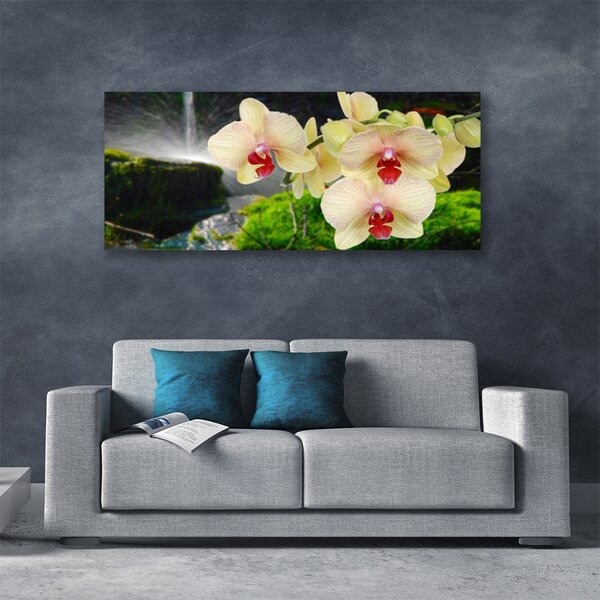 Tablou pe panza canvas Copaci Floral Alb Roșu
