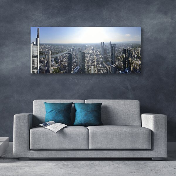 Tablou pe panza canvas Oraș Case Gray