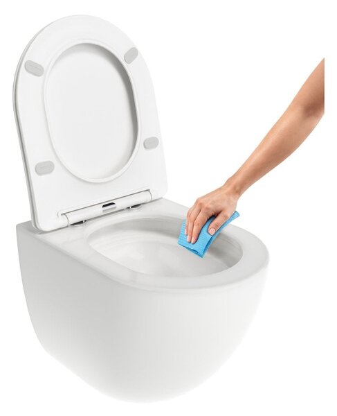 Ravak Chrome vas wc cu capac soft-close agăţat fără margine cu spălare turbionară alb lucios X03121