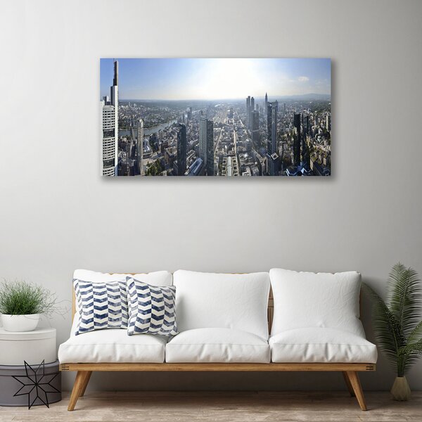 Tablou pe panza canvas Oraș Case Gray