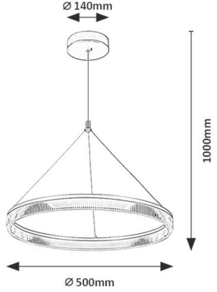 Rabalux Rivona lampă suspendată x24 W auriu 72471