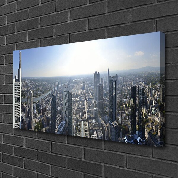 Tablou pe panza canvas Oraș Case Gray