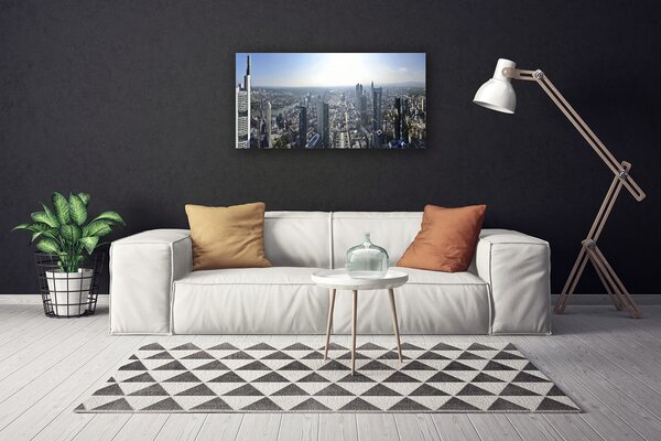 Tablou pe panza canvas Oraș Case Gray