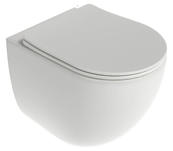 Ravak Chrome vas wc cu capac soft-close agăţat fără margine cu spălare turbionară alb lucios X03121