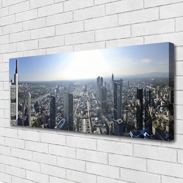 Tablou pe panza canvas Oraș Case Gray